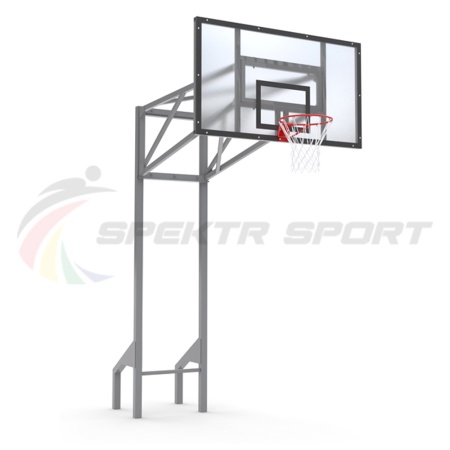 Купить Стойка баскетбольная уличная усиленная со щитом из оргстекла, кольцом и сеткой SP D 413 в Медвежьегорске 