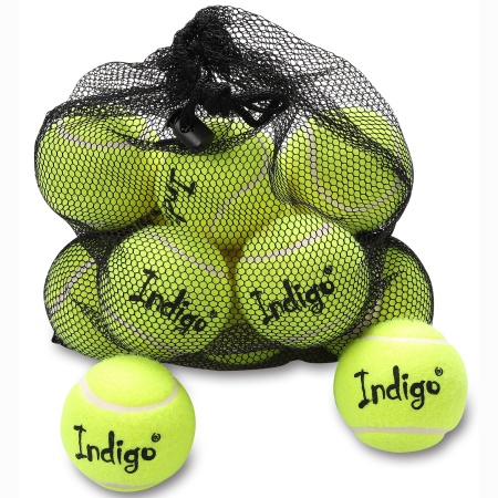 Купить Мяч для большого тенниса Indigo (12 шт в сетке) начальный уровень в Медвежьегорске 
